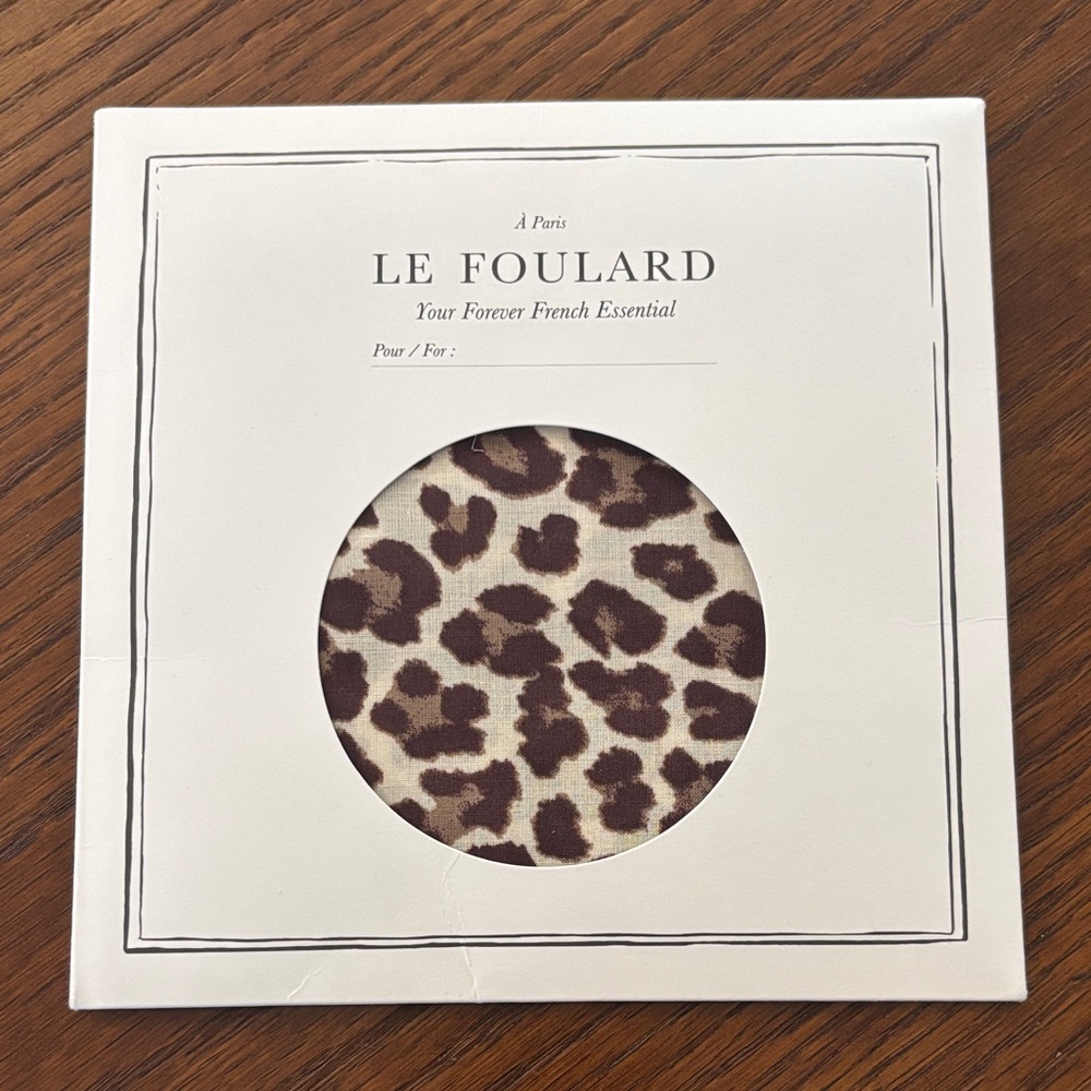 Sézane Le Foulard Leopard Print Scarf